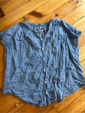 Bsbee Denim Blue Ollie Shirt Size small cotton